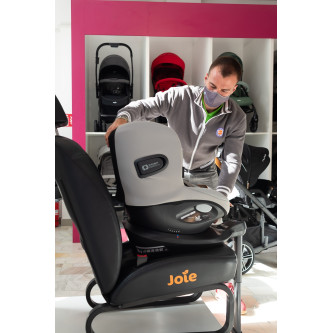 Scoica auto pentru copii Joie i-Snug Coal, nastere - 75 cm, testata ADAC si testata Suplimentar la impact lateral, frontal si din spate