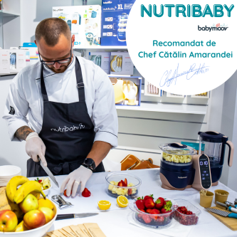 Robot de gatit pentru bebelusi Babymoov Nutribaby multifunctional 5 in 1 (+) Loft White