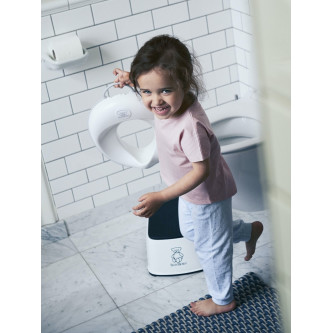 BabyBjorn - Reductor pentru toaleta Toilet Training Seat, White/Grey
