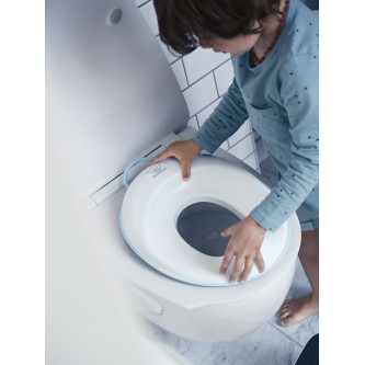 BabyBjorn - Reductor pentru toaleta Toilet Training Seat, White/Turquoise