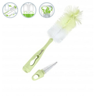 Babymoov - Perie 2 In 1 pentru curatarea biberoanelor verde