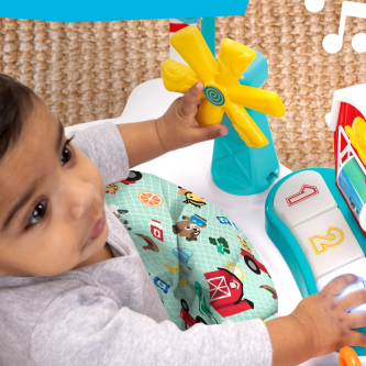 Centru de activitati jumper Baby Einstein Farm Explorers Jump & Learn Barnyard