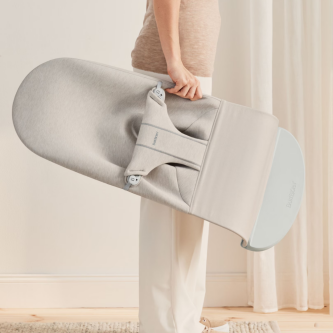Balansoar BabyBjorn Bliss din material 3D Jersey, Light Beige
