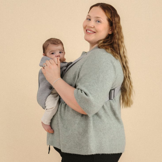 Marsupiu anatomic cu multiple pozitii de purtare BabyBjorn Mini, Dusty Pink, Tesatura