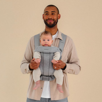 Marsupiu anatomic cu multiple pozitii de purtare BabyBjorn Mini, Dusty Pink, Tesatura