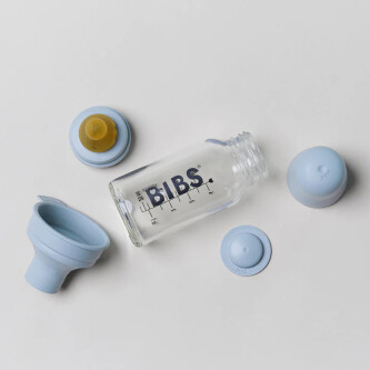 BIBS - Set complet biberon din sticla anticolici, 110 ml, Mauve