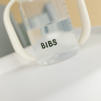 Set biberon BIBS tip Sippy Cup PP 150 ml cu cioc din silicon și sistem antipicurare, Sage
