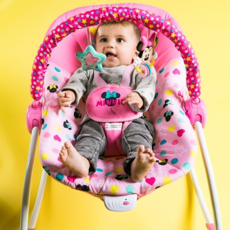 Bright Starts - Leagan portabil Rocker Minnie Stars & Smiles