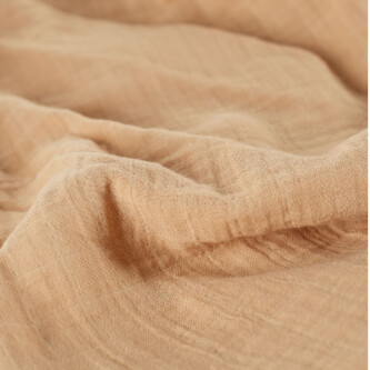 Muselina multifunctionala din bumbac 100% organic, ONINO HUG.me, Oatmeal Beige, x1 bucata, 120 x 120 cm, certificata GOTS
