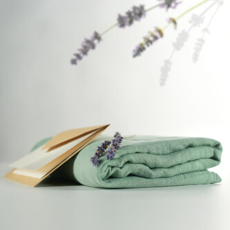 Muselina multifunctionala din bumbac 100% organic, ONINO HUG.me, Serene Green, x1 bucata, 120 x 120 cm, certificata GOTS