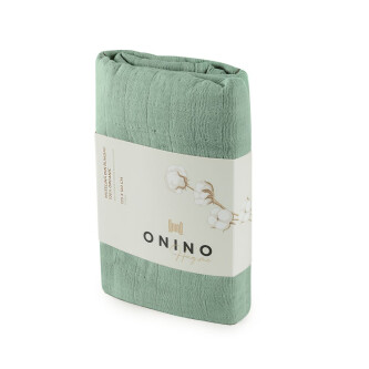 Muselina multifunctionala din bumbac 100% organic, ONINO HUG.me, Serene Green, x1 bucata, 120 x 120 cm, certificata GOTS