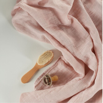 Muselina multifunctionala din bumbac 100% organic, ONINO HUG.me, Warm Peach, x1 bucata, 120 x 120 cm, certificata GOTS