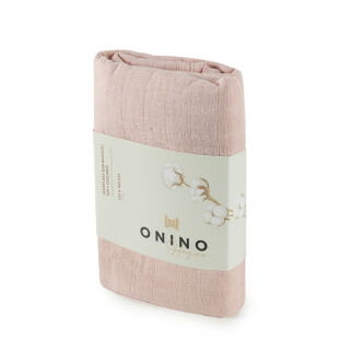 Muselina multifunctionala din bumbac 100% organic, ONINO HUG.me, Warm Peach, x1 bucata, 120 x 120 cm, certificata GOTS