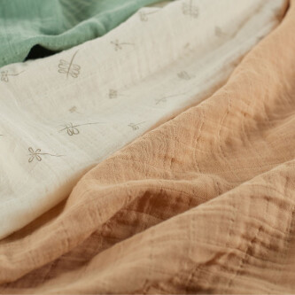 Muselina multifunctionala din bumbac 100% organic, ONINO HUG.me, Pure Nature, x3 bucati, 60 x 60 cm, certificata GOTS