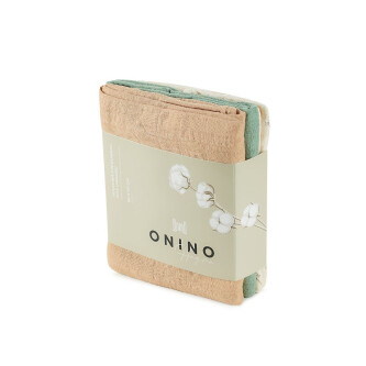 Muselina multifunctionala din bumbac 100% organic, ONINO HUG.me, Pure Nature, x3 bucati, 60 x 60 cm, certificata GOTS