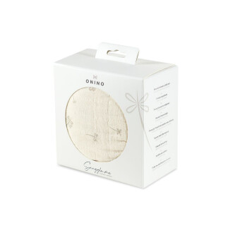 Muselina multifunctionala din bumbac 100% organic, ONINO SNUGGLE.me, Pure Life, x1 bucata, 120 x 120 cm, certificata GOTS