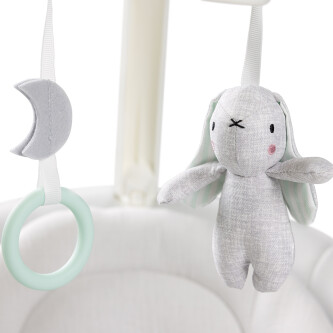 Leagan electric Graco Eluma Sway cu tehnologie inteligenta de detectare a plansului, pentru bebelusi, alb Rori