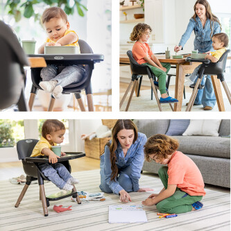 Scaun de masa 3 in 1 Graco Presti, Charcoal