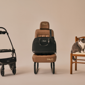 Sistem de transport si protectie auto pentru Animale de Companie tip geanta Tavo Hendrick cu sistem de prindere Isofix, max 20.4 kg, Onyx