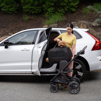 Sistem de transport si protectie auto pentru Animale de Companie tip geanta Tavo Hendrick cu sistem de prindere Isofix, max 20.4 kg, Onyx