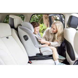 Scaun auto pentru copii Joie i-Size i-Plenti Signature, 76-150 cm, Oyster, testat Suplimentar la impact lateral, frontal si din spate