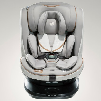 Scaun auto pentru copii Joie i-Size i-Spin Grow 360° Signature, nastere-125 cm, Oyster, testat ADAC si testat Suplimentar la impact lateral, frontal si din spate