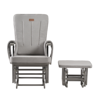 Fotoliu reglabil pentru alaptare, cu suport de picioare inclus, ONINO CALM.me Classic, Pearl Gray