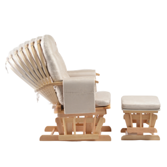 Fotoliu reglabil pentru alaptare, cu suport de picioare inclus, ONINO CALM.me, Natural Beige