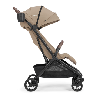 Carucior ultracompact Joie Porto Cashew, compatibil bagaj de cabina, pliere automata, de la nastere pana la 22 kg