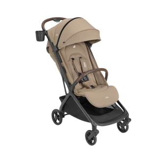 Carucior ultracompact Joie Porto Cashew, compatibil bagaj de cabina, pliere automata, de la nastere pana la 22 kg
