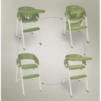 Scaun de masa transformabil BabyGo Levels, Khaki