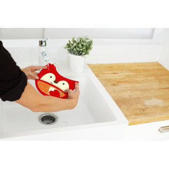 Skip Hop - Bavetica din silicon Zoo Fold & Go - Vulpe