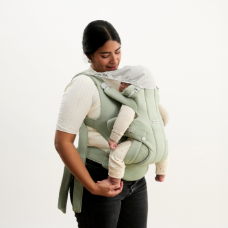 Marsupiu ergonomic Baby Bjorn Baby Carrier Hold, Light Green, tesatura periata