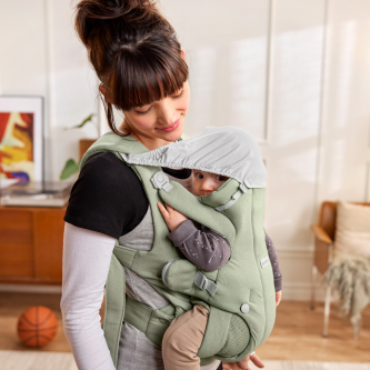Marsupiu ergonomic Baby Bjorn Baby Carrier Hold, Light Green, tesatura periata