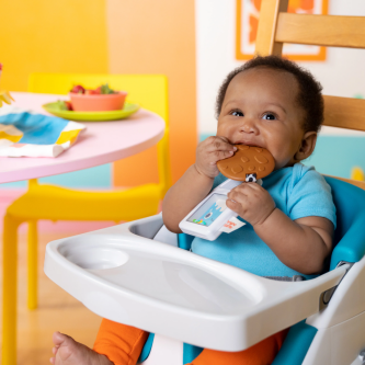 Jucarie de dentitie 2 in 1 cu zornaitoare Bright Starts Cookies & Teethe