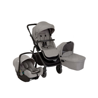 Carucior pentru copii multifunctional 3 in 1 Graco Near2Me DLX Ash (Carucior Near2Me DLX + Landou Near2Me DLX + Scoica SnugLite)