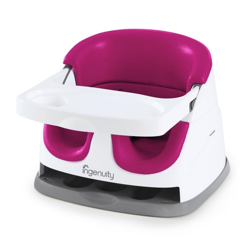 Scaun de masa 2 in 1 pentru copii Ingenuity, Pink Flambe