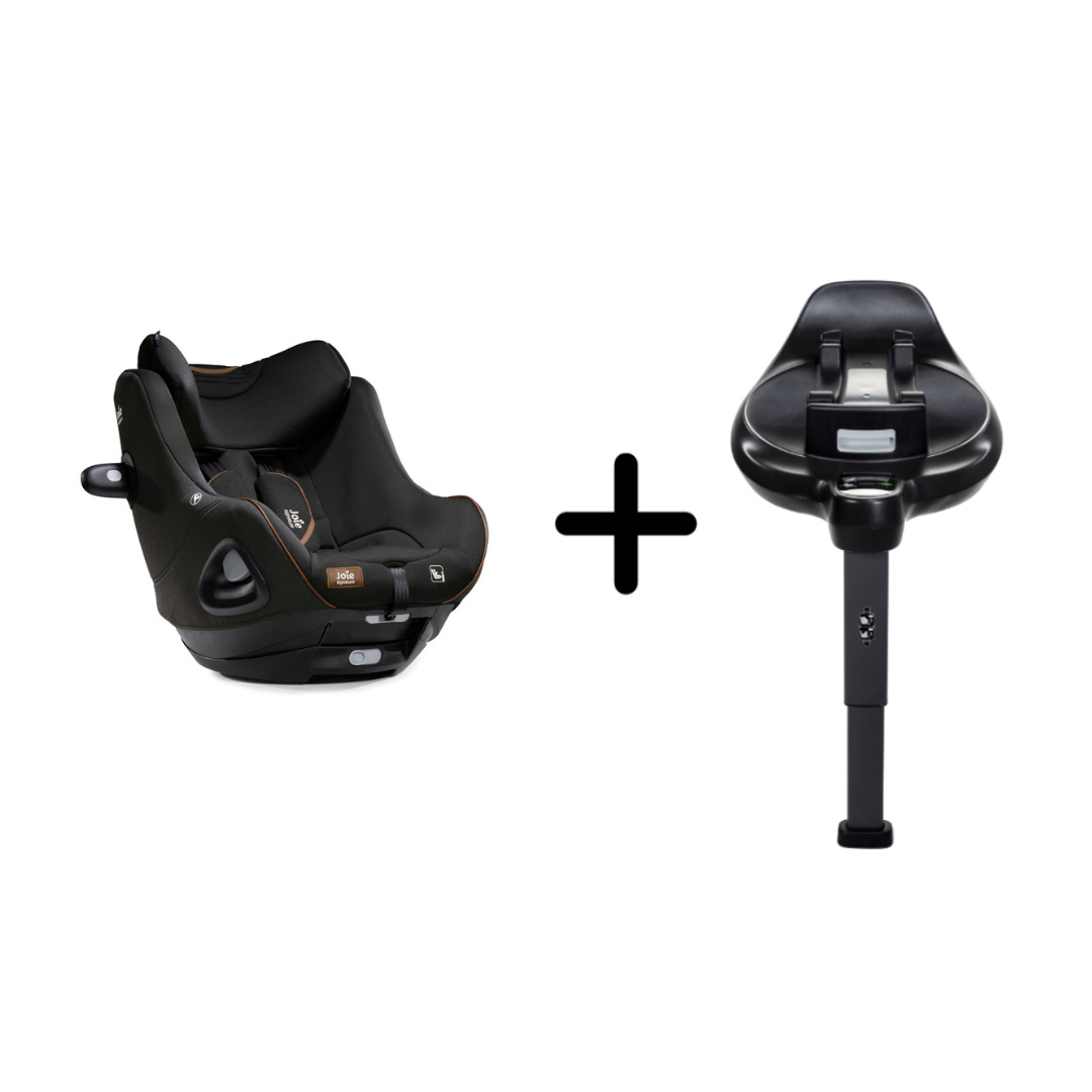 Set scaun auto rotativ i-Size Joie i-Harbour Signature Eclipse, 40-105 cm + Baza i-Size i-Base Encore, testat ADAC si certificat R129