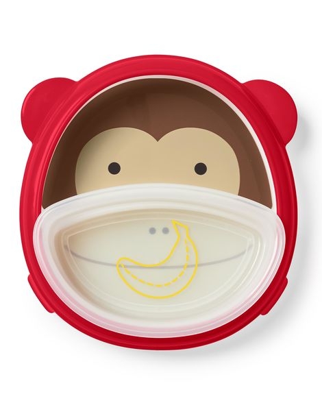 Skip Hop - Set Farfurie & Bol Zoo Smart – Maimutica