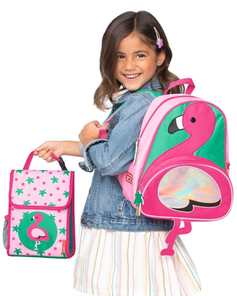 Skip Hop Saculet pentru pranz Zoo - Flamingo